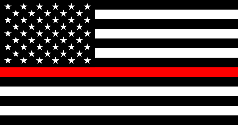 Thin Red Line Flag Wallpaper