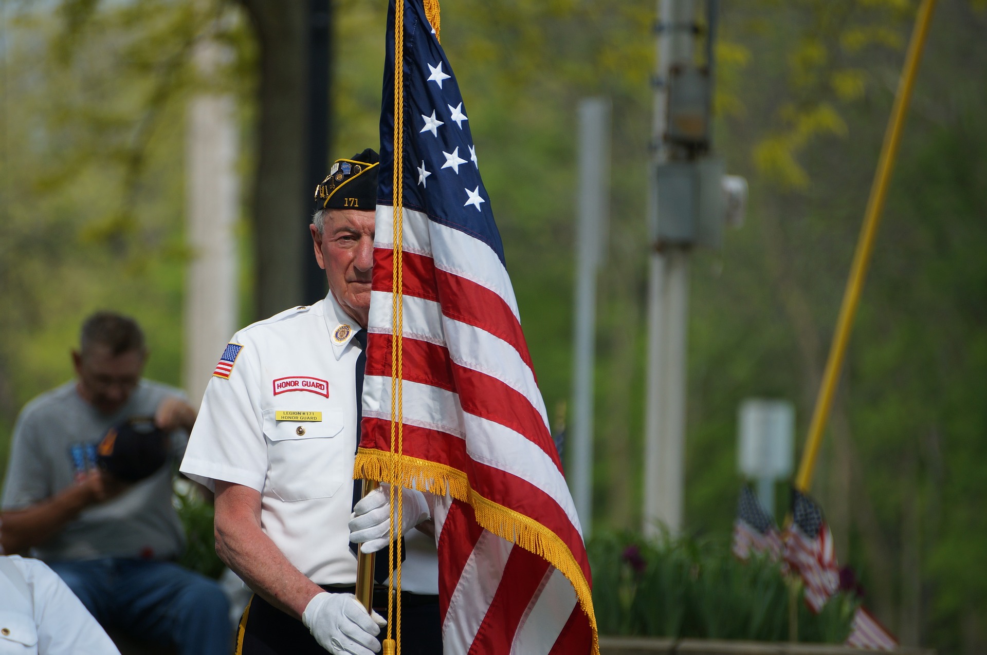 gold fringed flags meaning