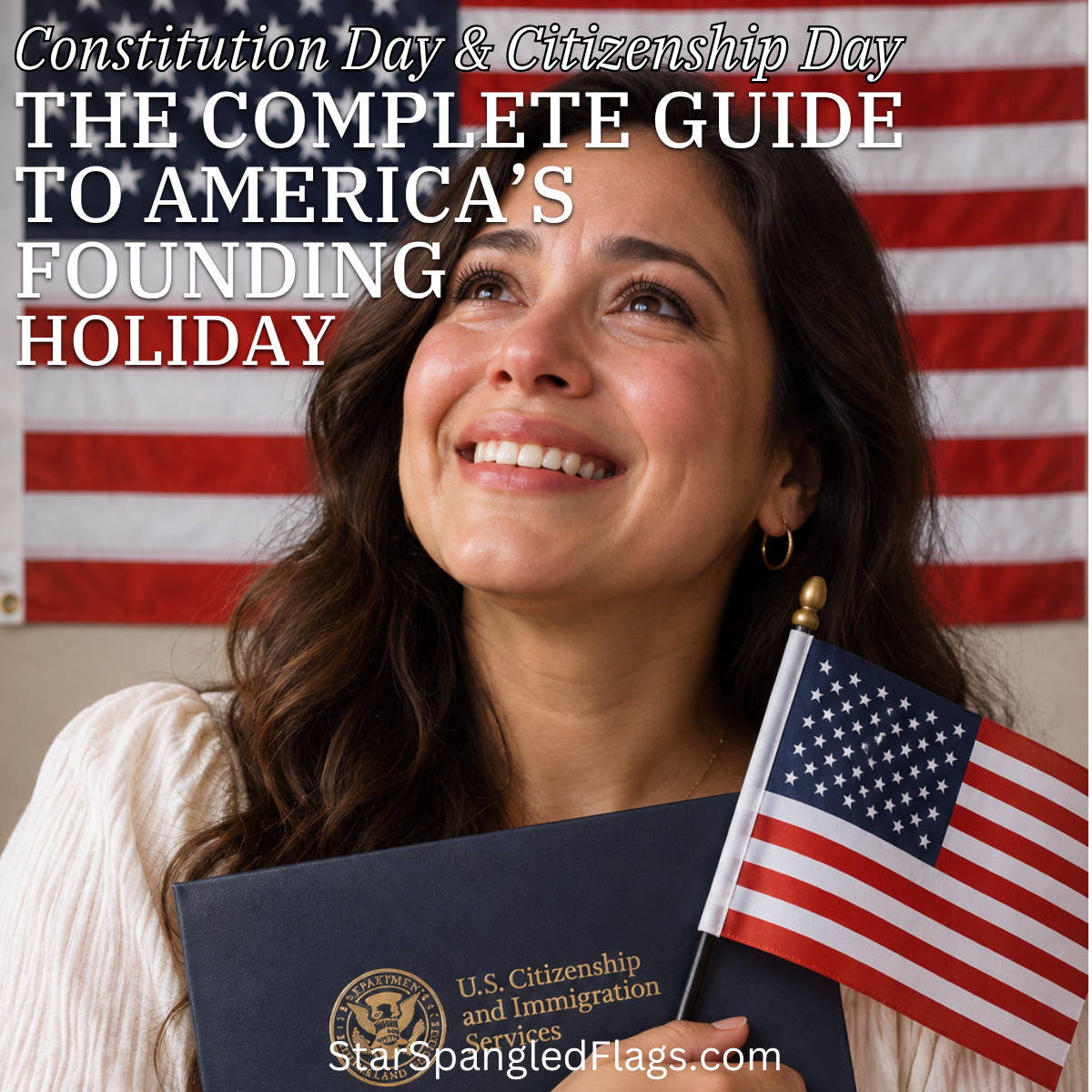 Constitution Day Citizenship Day with American flag