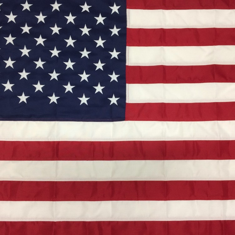 Cotton Embroidered American Flag