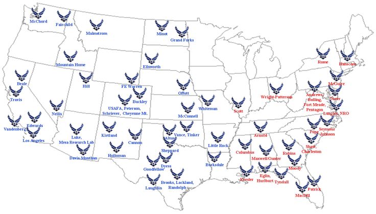 Top Us Air Force Bases To Live On Star Spangled Flags