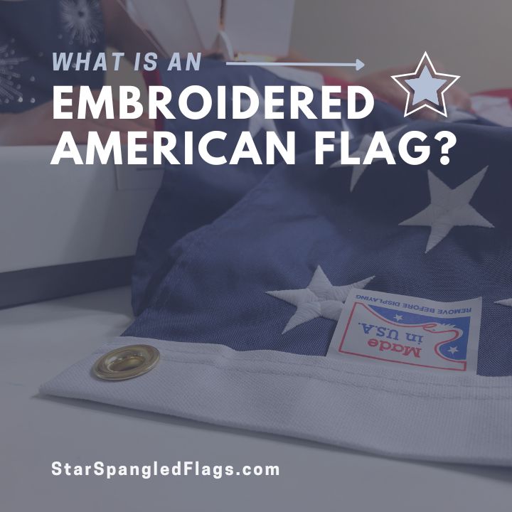 What is an embroidered American flag