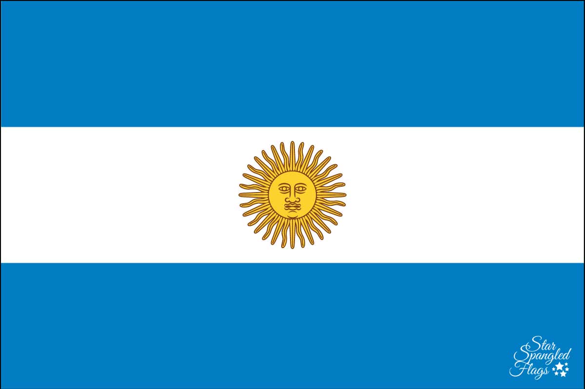 Flag Of Argentina StarSpangledFlags Com   Argentina Flag 