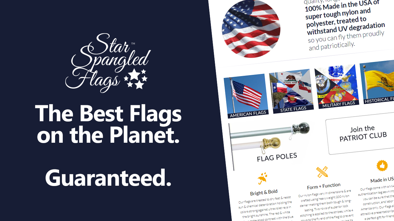 American flag - Made in USA, Best, Buy - Star Spangled Flags